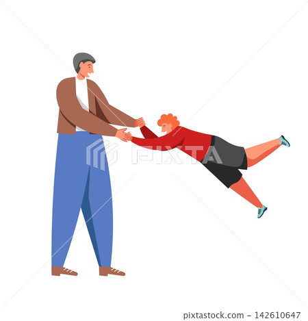 Happy family concept vector flat isolated illustration Happy family concept vector flat isolated illustration 142610647