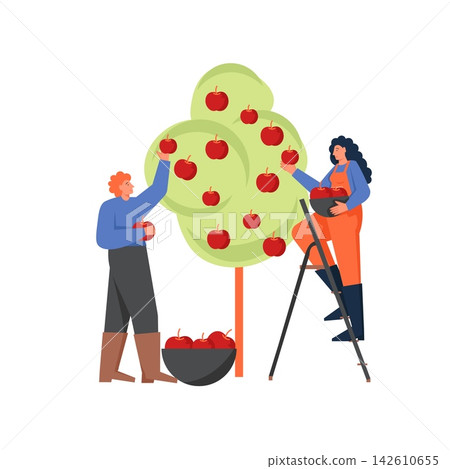 Gardening concept vector flat style design illustration 142610655