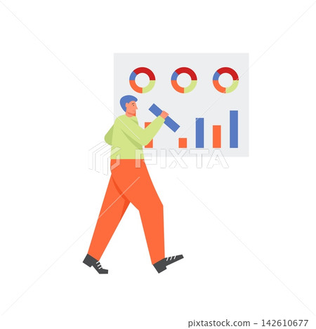 Business infographics, vector flat style design illustration Business infographics, vector flat style design illustration 142610677