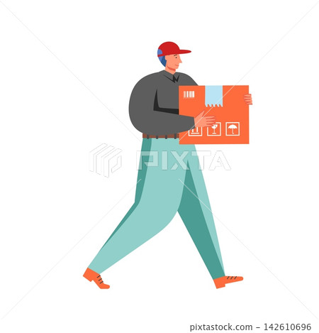 Postal mail services vector flat isolated illustration Postal mail services vector flat isolated illustration 142610696