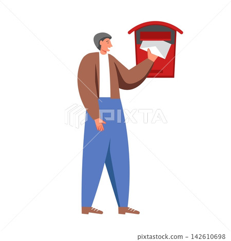 Postal mail services vector flat isolated illustration Postal mail services vector flat isolated illustration 142610698