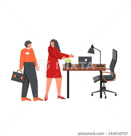 Recruitment concept vector flat style design illustration 142610707