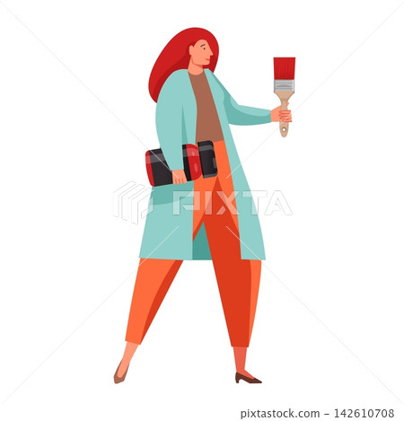Interior design services vector flat isolated illustration 142610708