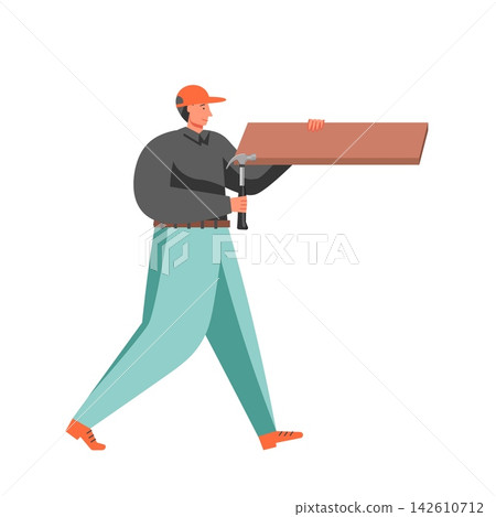 Assembling furniture services vector flat isolated illustration Assembling furniture services vector flat isolated illustration 142610712