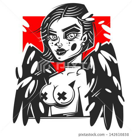 Intricate black and white wings, angel feathers, fantasy illustration, spiritual tattoo design, artistic detailed feather drawings, symbolic artwork Intricate black and white wings, angel feathers, fantasy illustration, spiritual tattoo design, artistic detailed feather drawings, symbolic artwork 142610838