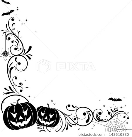 Floral Halloween background 142610880