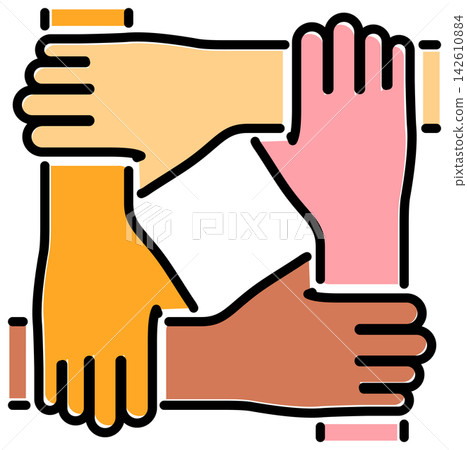 Teamwork or Hands Friends Teamwork or Hands Friends 142610884