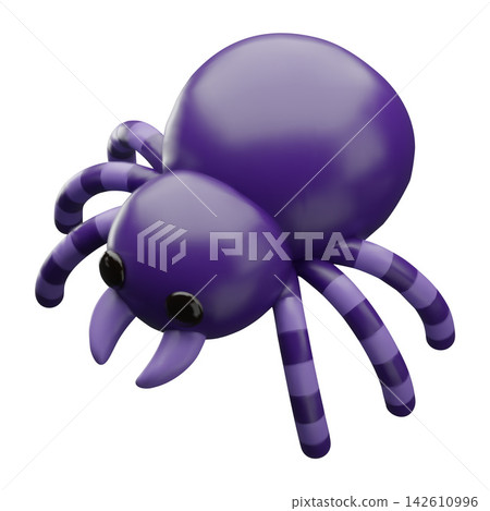 Glossy purple spider halloween vector illustration element Glossy purple spider halloween vector illustration element 142610996