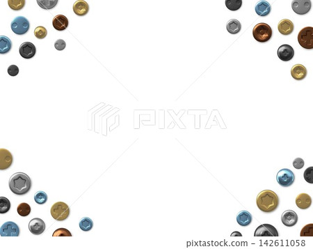 Metal colorful screws and bolts different head types 3D realistic vector frame design, hardware nuts and rivets Metal colorful screws and bolts different head types 3D realistic vector frame design, hardware nuts and rivets 142611058