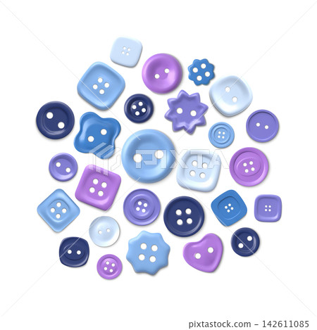 3D sewing button background illustration for craft and fashion 3D sewing button background illustration for craft and fashion 142611085