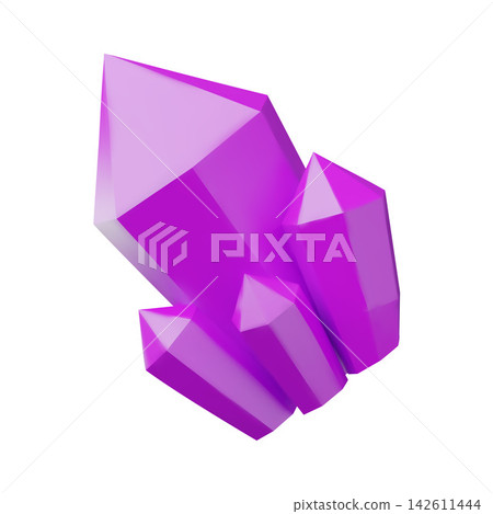 3D purple crystal cluster vector illustration 3D purple crystal cluster vector illustration 142611444