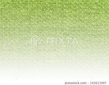 Yellow-green woven fabric-like pattern background material with a gradient that fades from top to bottom. Horizontal. Other colors available. 142611997