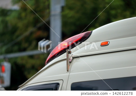 Image of an ambulance on an emergency run. Image of an ambulance on an emergency run. 142612278