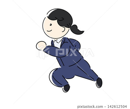 穿著西裝的婦女 穿著西裝的婦女 142612504