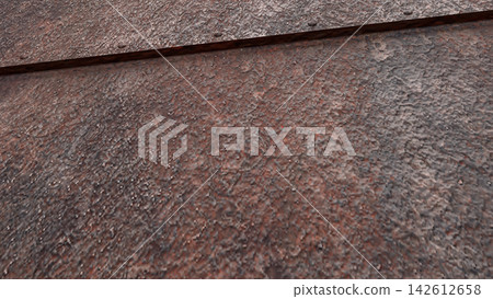 Weathered Rusty Metal Door Texture Background 3d render. 142612658