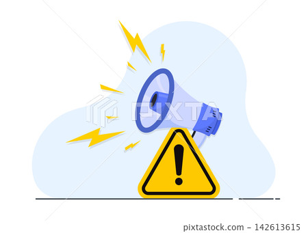 Important announcement sign stock illustration. 142613615