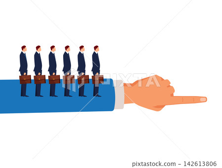 Leadership Directing Corporate Line Stock Illustration Leadership Directing Corporate Line Stock Illustration 142613806