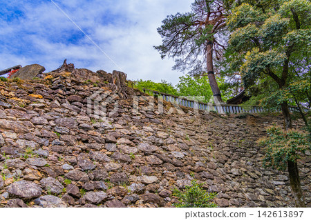 [Tochigi Prefecture] Karasawayama Shrine and mountain castle ruins: stone walls 142613897