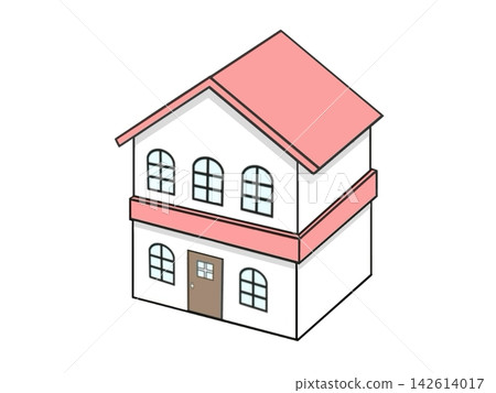 一棟時尚的新建兩層樓房。 一棟時尚的新建兩層樓房。 142614017