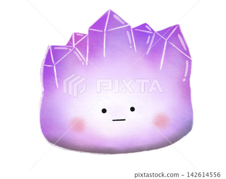 Cute hand-drawn illustration of amethyst Cute hand-drawn illustration of amethyst 142614556
