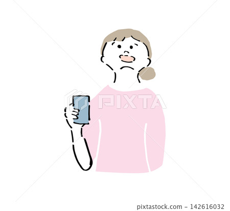 A loosely drawn, front-facing illustration of a woman gargling to prevent a cold. A loosely drawn, front-facing illustration of a woman gargling to prevent a cold. 142616032