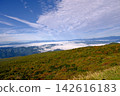 從色彩繽紛的藏王山頂峰眺望山形地區上空的雲海。 142616183