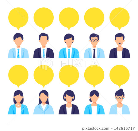 Icon set for businessmen (male and female) Icon set for businessmen (male and female) 142616717