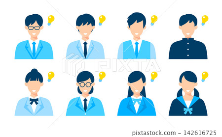 Simple icon set for inspired students Simple icon set for inspired students 142616725