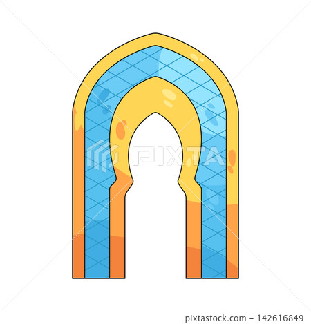 Illustration of islamic arch Illustration of islamic arch 142616849