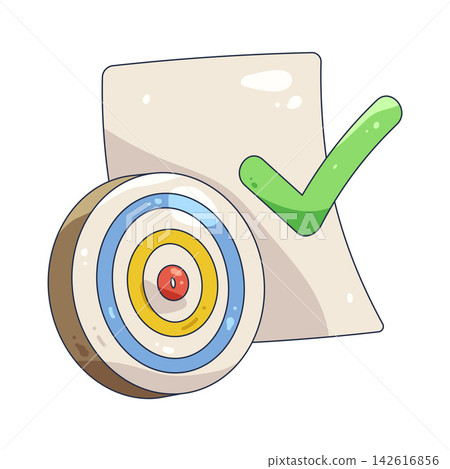 Illustration of target approval Illustration of target approval 142616856