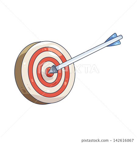 Illustration of arrow hit Illustration of arrow hit 142616867