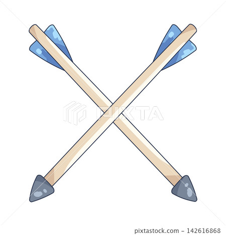 Illustration of crossed arrows Illustration of crossed arrows 142616868