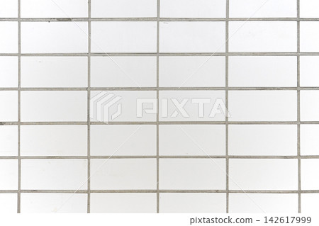 White Rectangle Grid Tile Wall Texture Background White Rectangle Grid Tile Wall Texture Background 142617999