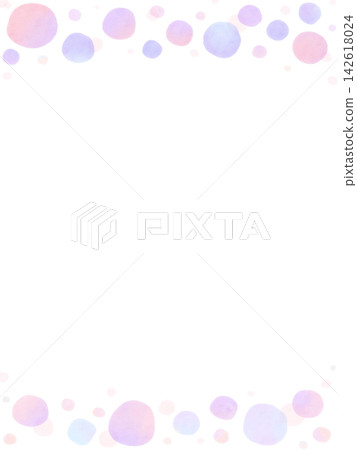 Watercolor dot frame in purple and pink Watercolor dot frame in purple and pink 142618024