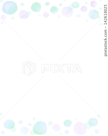 Watercolor dot frame, green Watercolor dot frame, green 142618025