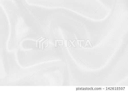 White fabric texture for background and design, beautiful pattern of silk or linen. 142618507