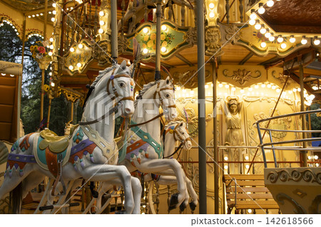 Carousel Horses at Fairground Carousel Horses at Fairground 142618566