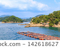 Touring the islands of Kujukushima by sightseeing boat. Touring the islands of Kujukushima by sightseeing boat. 142618627
