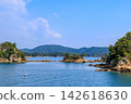 Touring the islands of Kujukushima by sightseeing boat. Touring the islands of Kujukushima by sightseeing boat. 142618630