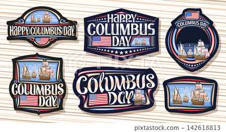 Vector logos for Columbus Day 142618813