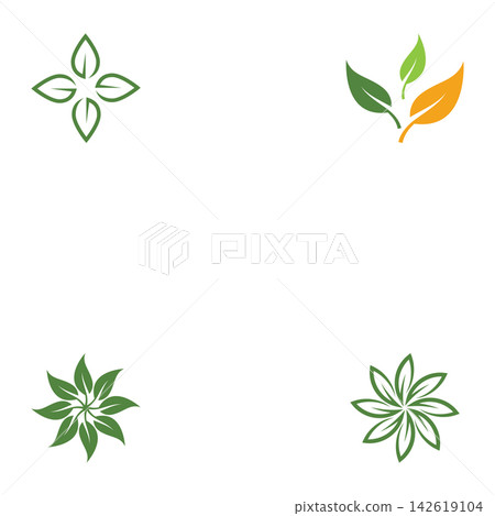 Bio leaf Icon Illustration design template 142619104