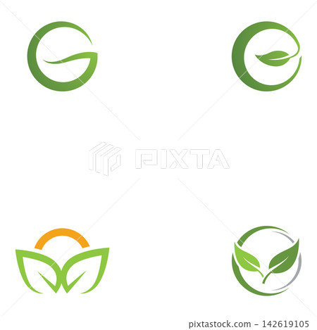 Bio leaf Icon Illustration design template Bio leaf Icon Illustration design template 142619105