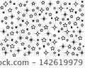Background illustration featuring scattered stars and sparkling symbols. 142619979