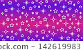 An illustration featuring sparkling stars scattered across a blue and purple gradient background. 142619983