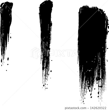 A decorative illustration material featuring vertically drawn, smudged, and dripping ink in a Japanese style, reminiscent of ink painting, splashes, and drips. A decorative illustration material featuring vertically drawn, smudged, and dripping ink in a Japanese style, reminiscent of ink painting, splashes, and drips. 142620322