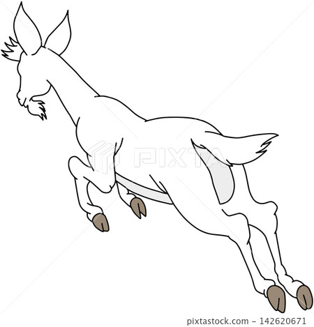 Hand-drawn animal illustration ☆ Goat Hand-drawn animal illustration ☆ Goat 142620671
