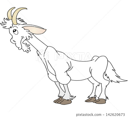 Hand-drawn animal illustration ☆ Goat 142620673