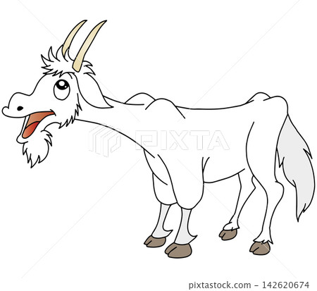Hand-drawn animal illustration ☆ Goat Hand-drawn animal illustration ☆ Goat 142620674