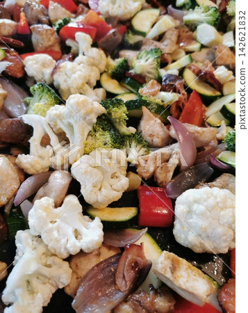 meat and vegetable prepared for party grill meat and vegetable prepared for party grill 142621832