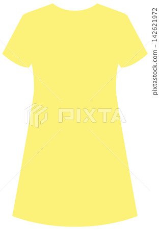Yellow Short Sleeve Summer Dress Vector Mockup Template Yellow Short Sleeve Summer Dress Vector Mockup Template 142621972